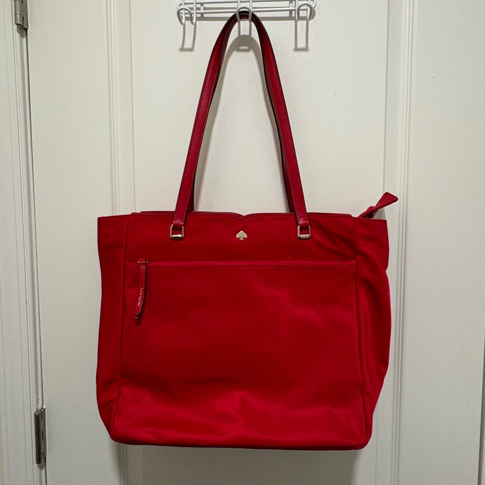 Kate Spade Red Tote Bag (Nylon)